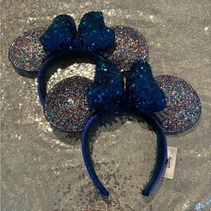 2020 Blue Sequin Minnie Ears Headbands (Two)